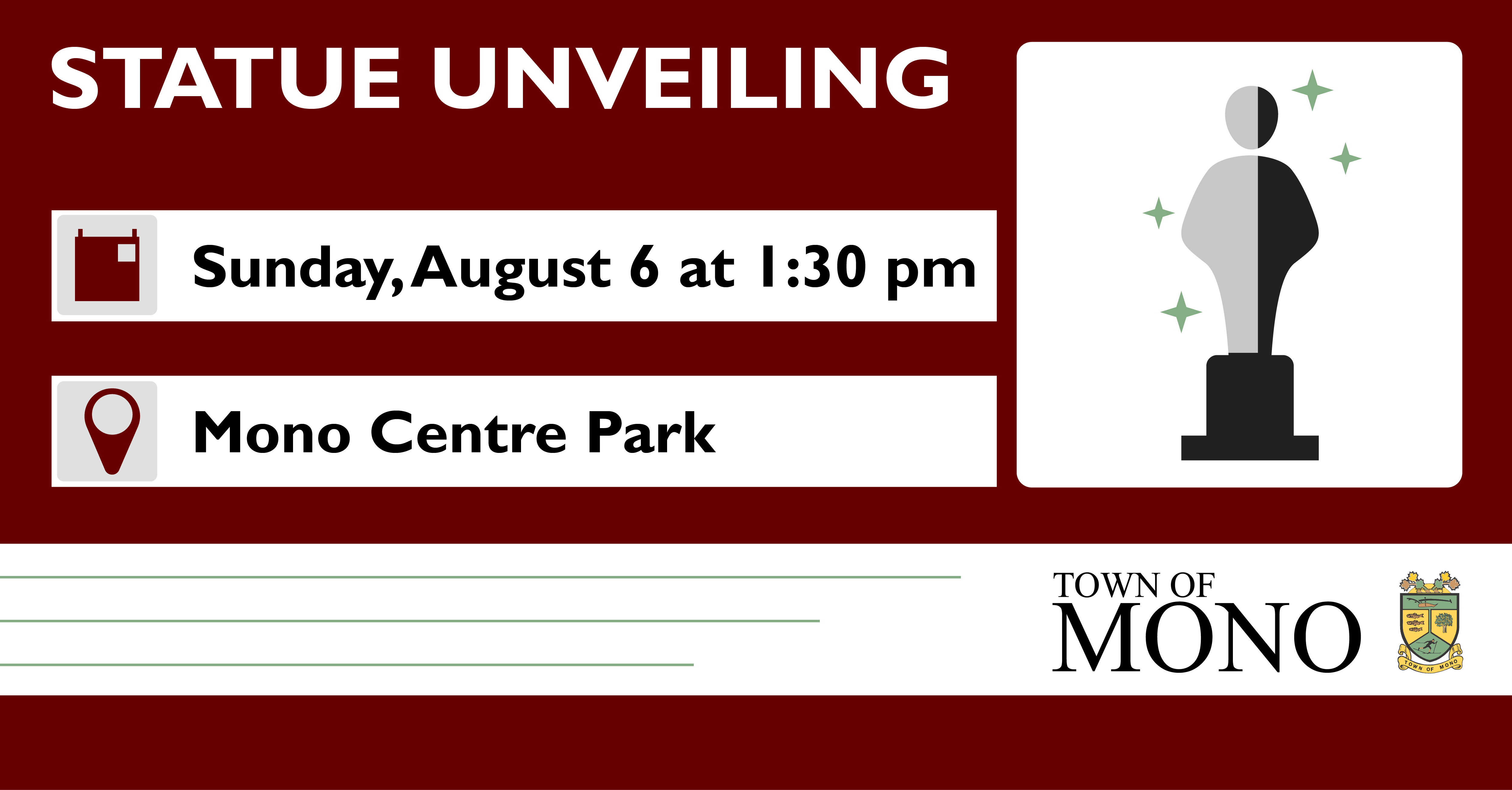 Statue Unveiling at Mono Centre Park